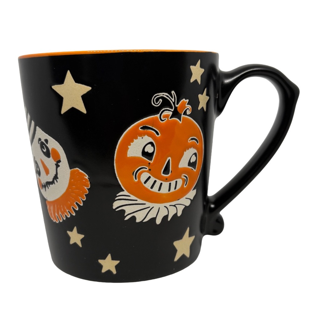 ELI & ANA NEW chill cat carnival ceramic coffee mug -black -12oz